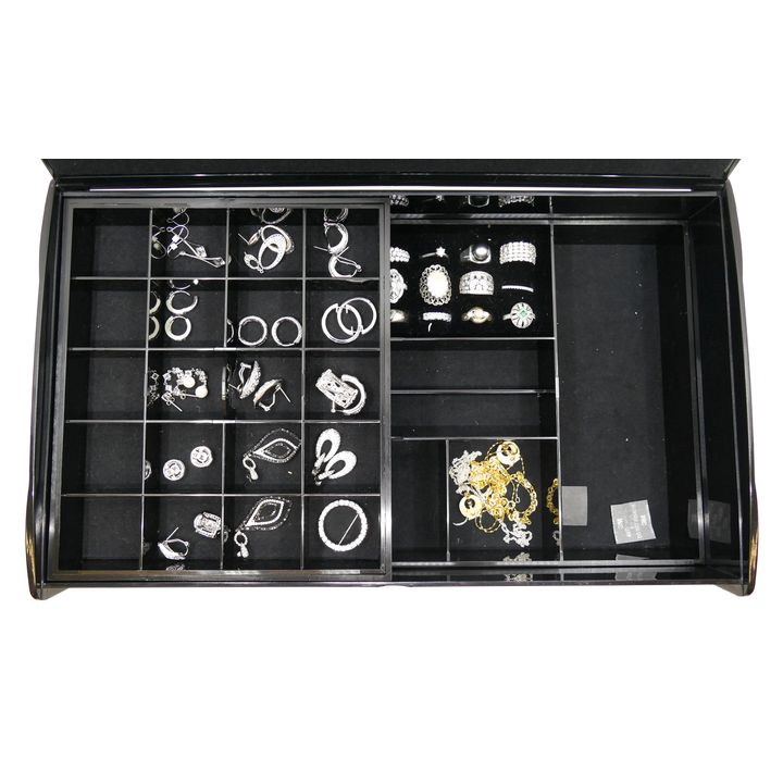 Jewelry Box with Modern Sterling Rings etc.