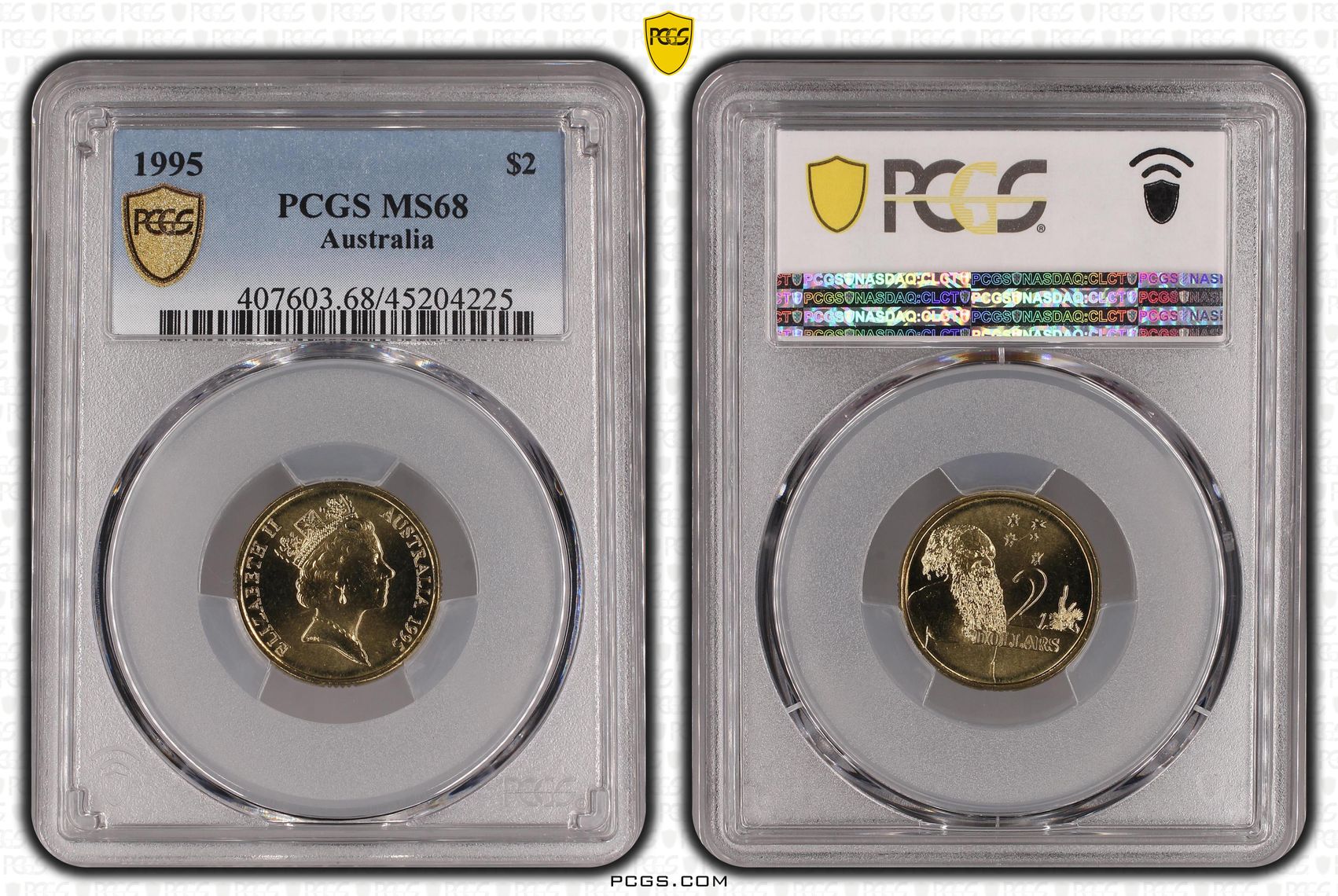 1995 Australia Two Dollar, $2 PCGS - MS68 POP 10/0 -225