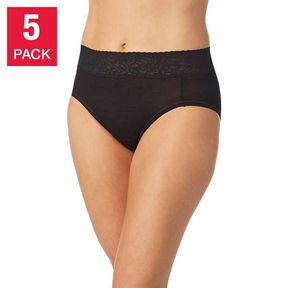 5 PK CAROLE HOCHMAN MIDNIGHT LADIES' COMFORT HI-CUT SZ L