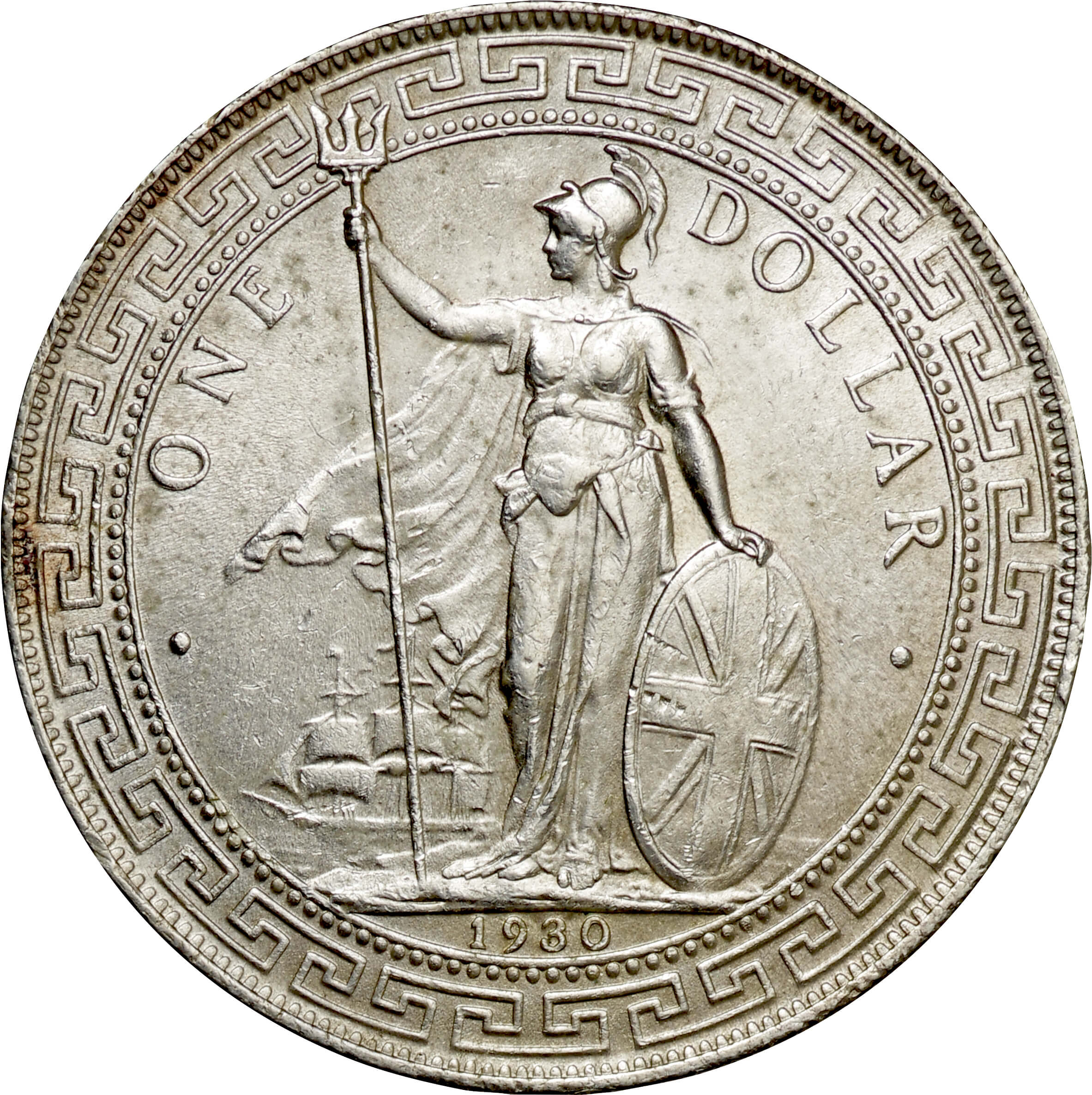 英国-Great Britain. ブリタニア立像 貿易銀 1ドル銀貨 1930年(L) KMT5