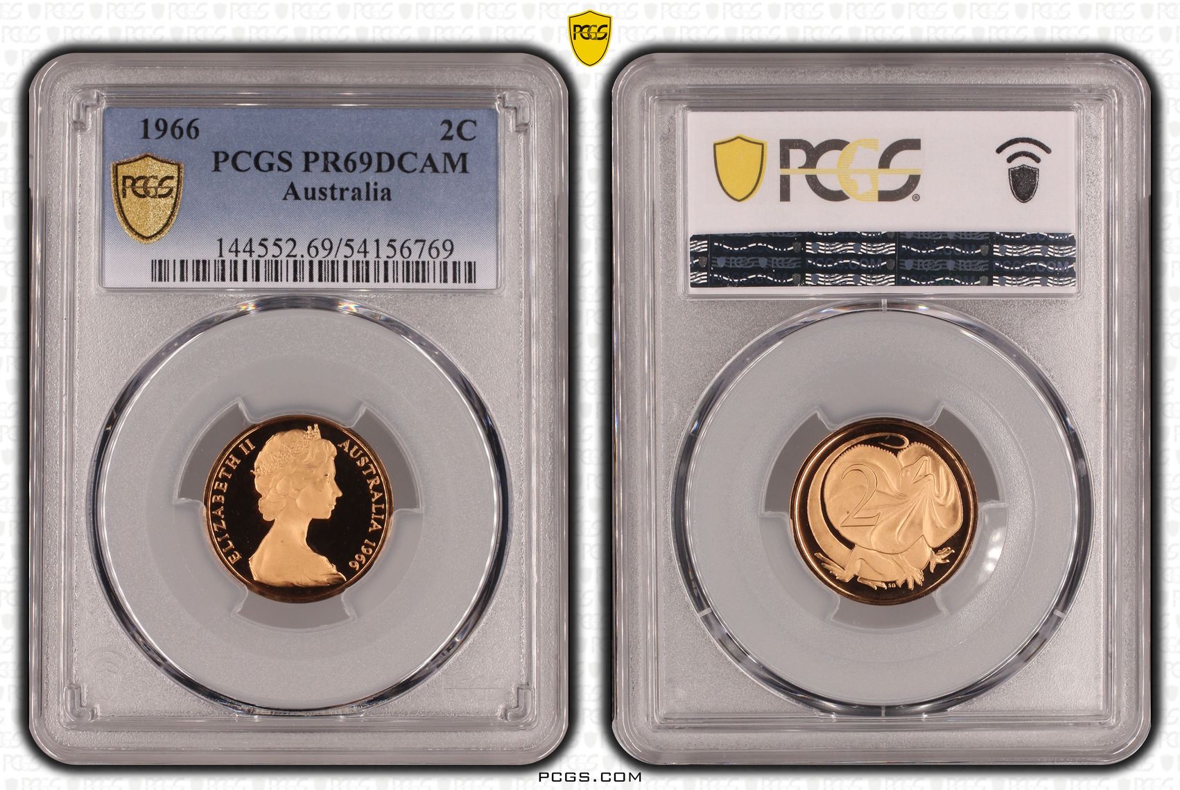 Two Cent, 1966, Pcgs Pr69dcam