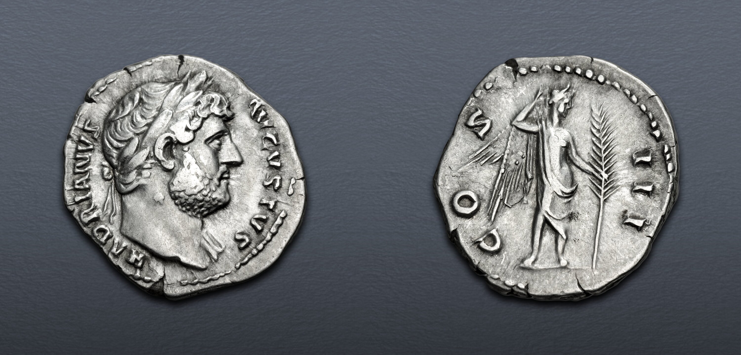 Hadrian. AD 117-138. AR Denarius (18.5mm, 3.29 g, 6h). Rome mint ...