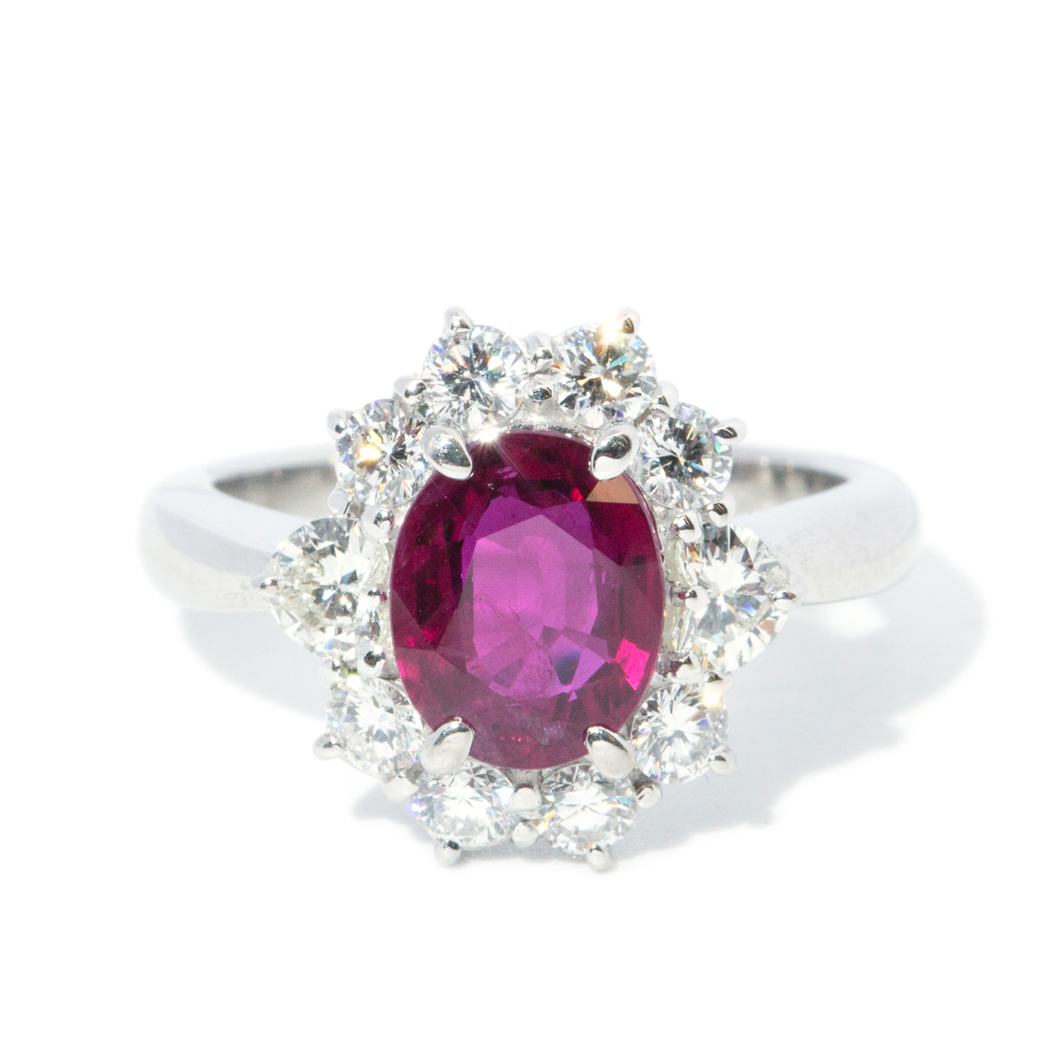 3.35 Carat Ruby and Diamond Ring