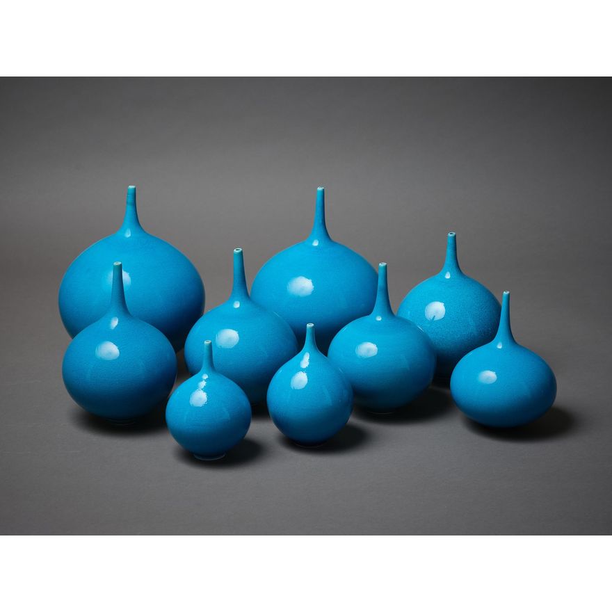 Peter Collis - Nine orb vases