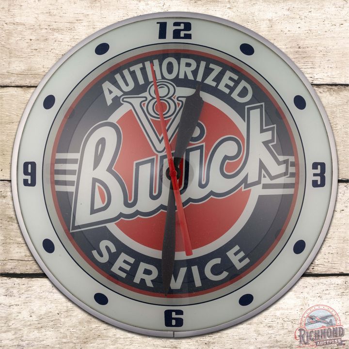 Buick V8 Authorized Service 15" Double Bubble Clock