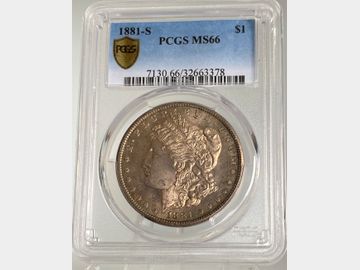 1881 USA 'San Francisco Mint' Morgan Silver Dollar PCGS MS66