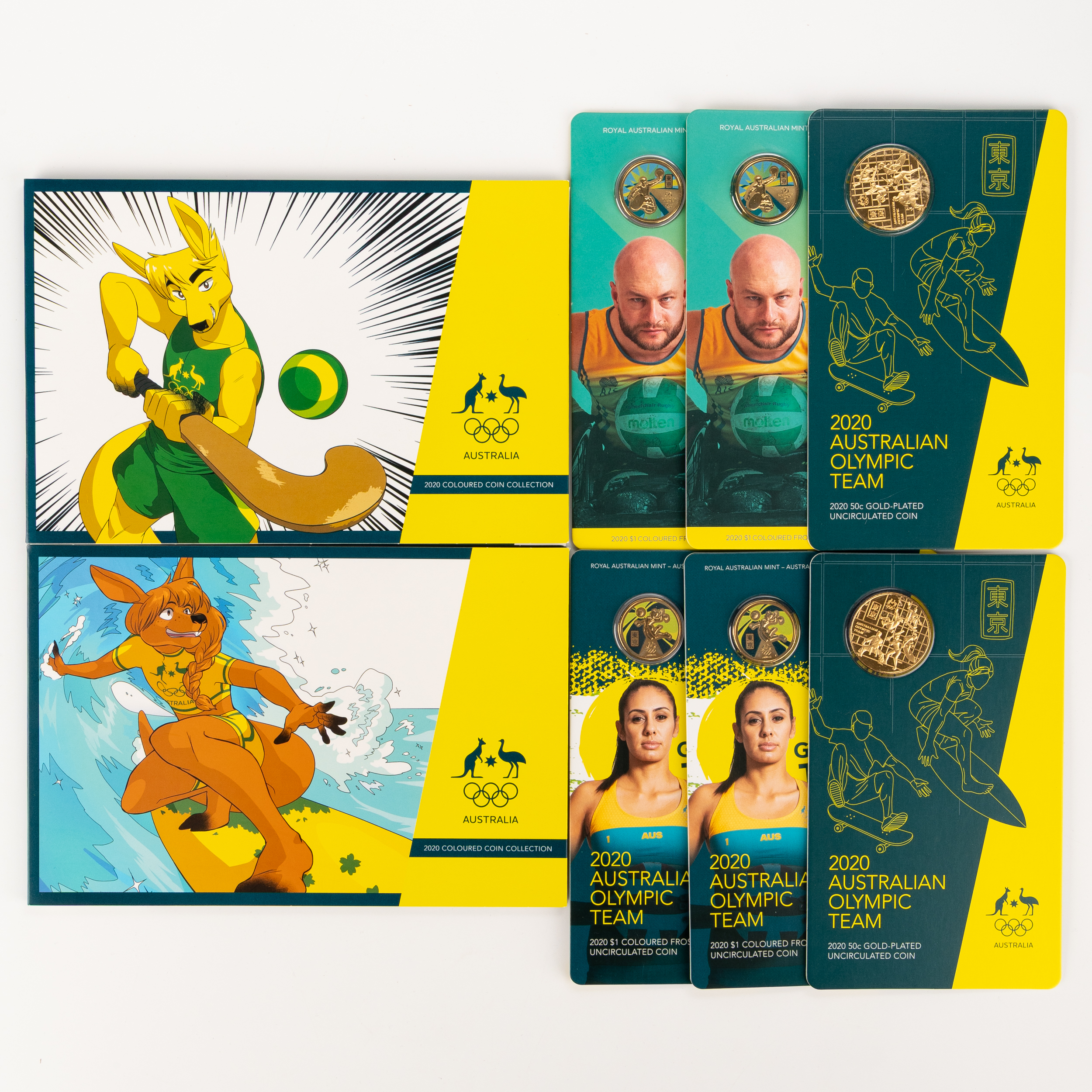 Elizabeth II, RAM - Australian Olympic & Paralympic Teams, Fifty Cents - Two Dollars, 2020, UNC