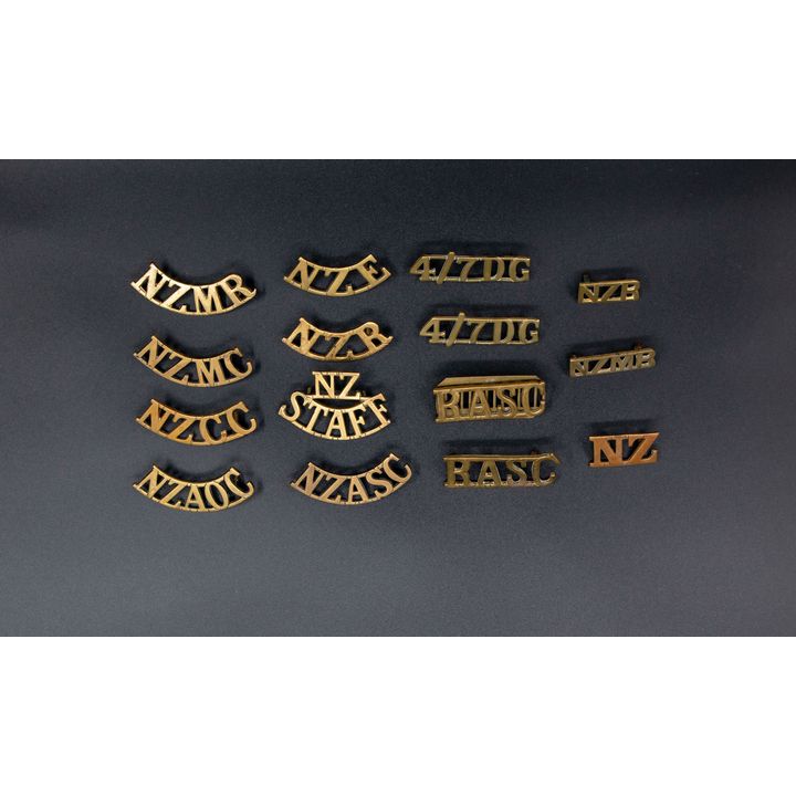 BRASS SHOULDER TITLES 15x.