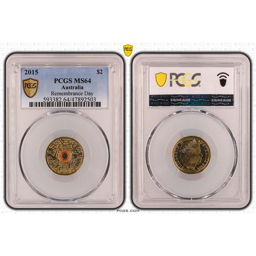 Remembrance Day-In Flanders Fields, Two Dollar, 2015, PCGS MS 64