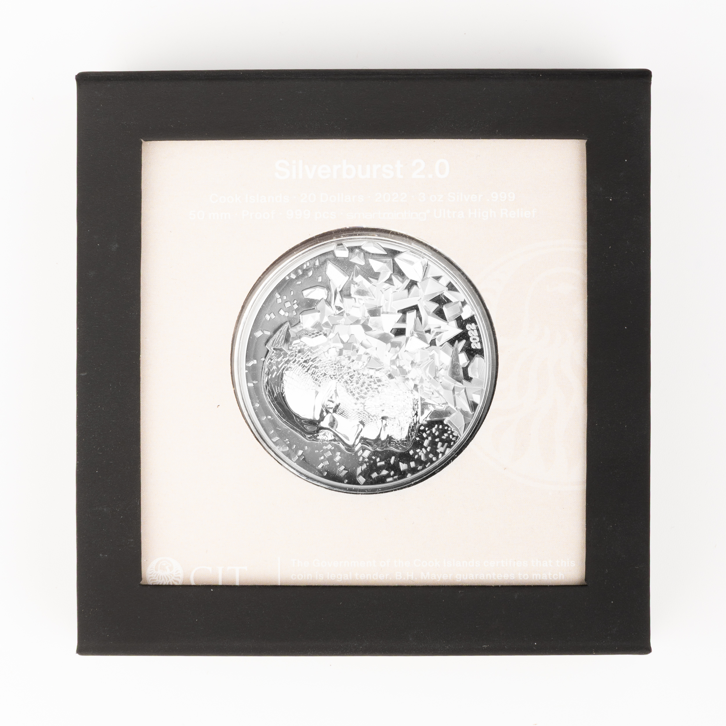 Cook Islands, CIT - Silverburst 2.0, Twenty Dollars, 2022, FDC