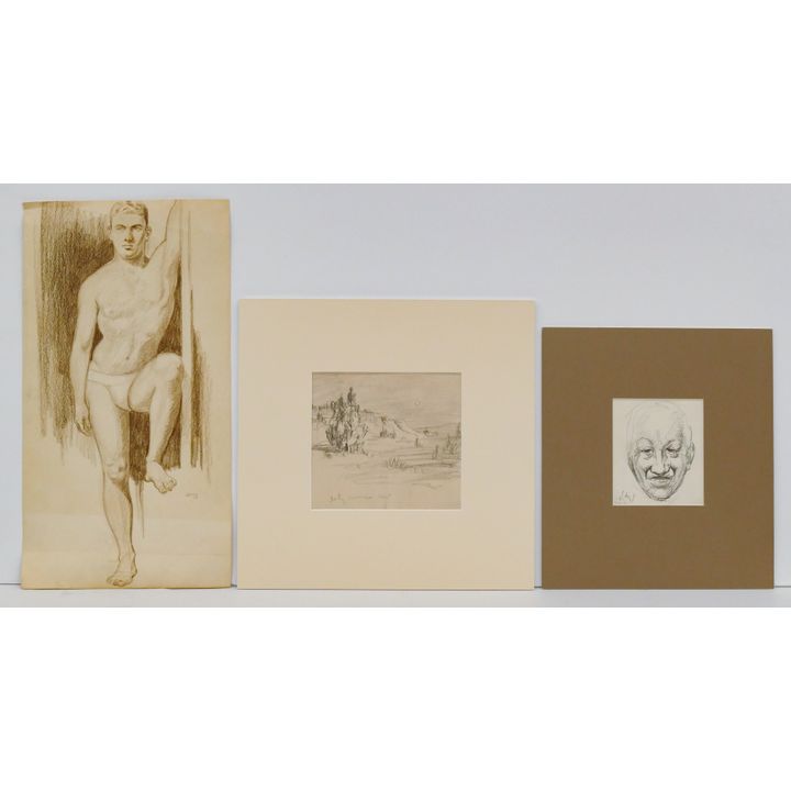 3pc Henry Wentz, Melville Wire, and Edward Quigley Drawings