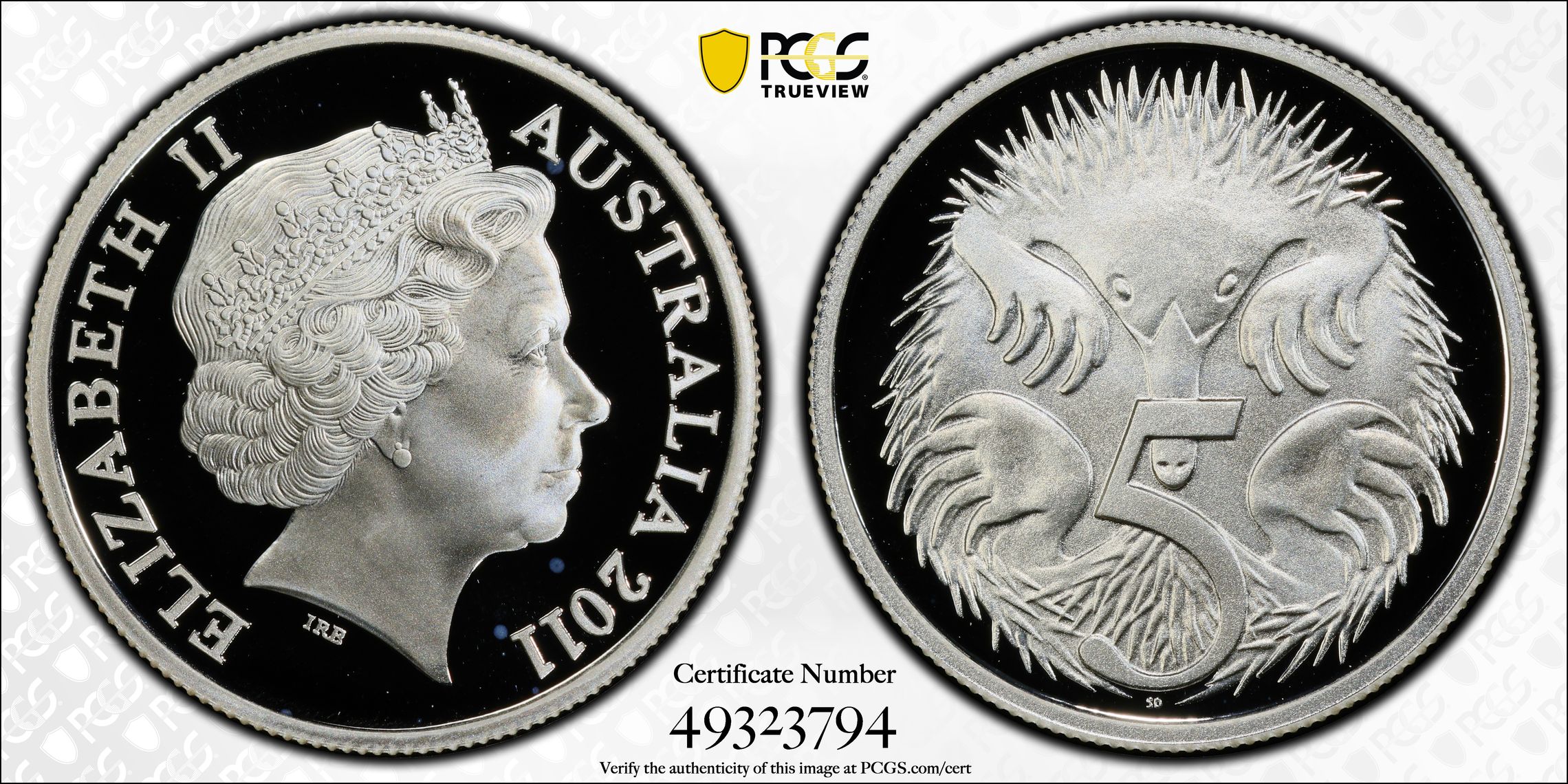 Silver, Five Cent, 2011, PCGS PR69DCAM