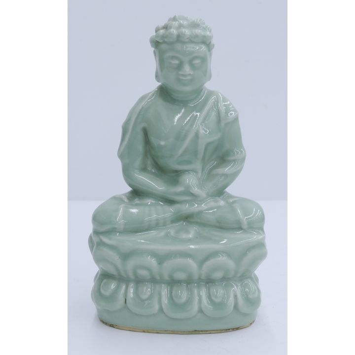 Old Korean Celadon Porcelain Seated Buddha