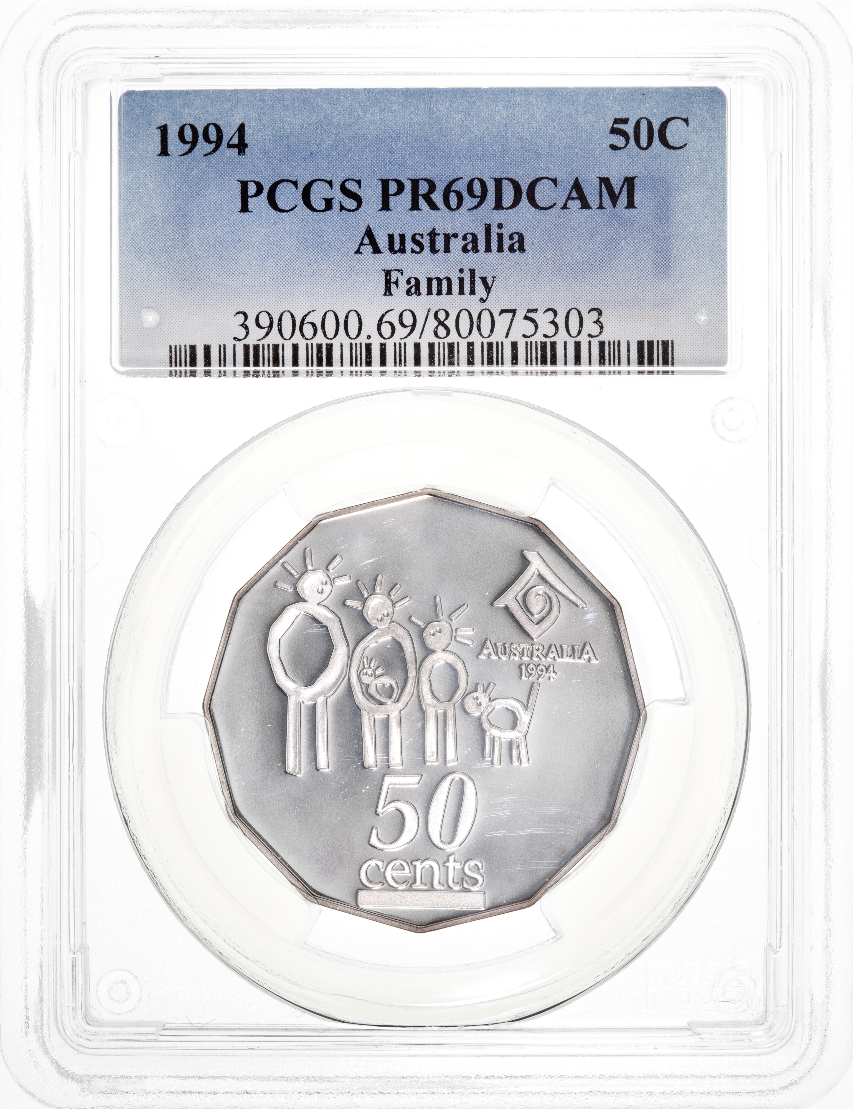 Family, Fifty Cent, 1994, PCGS PR69DCAM