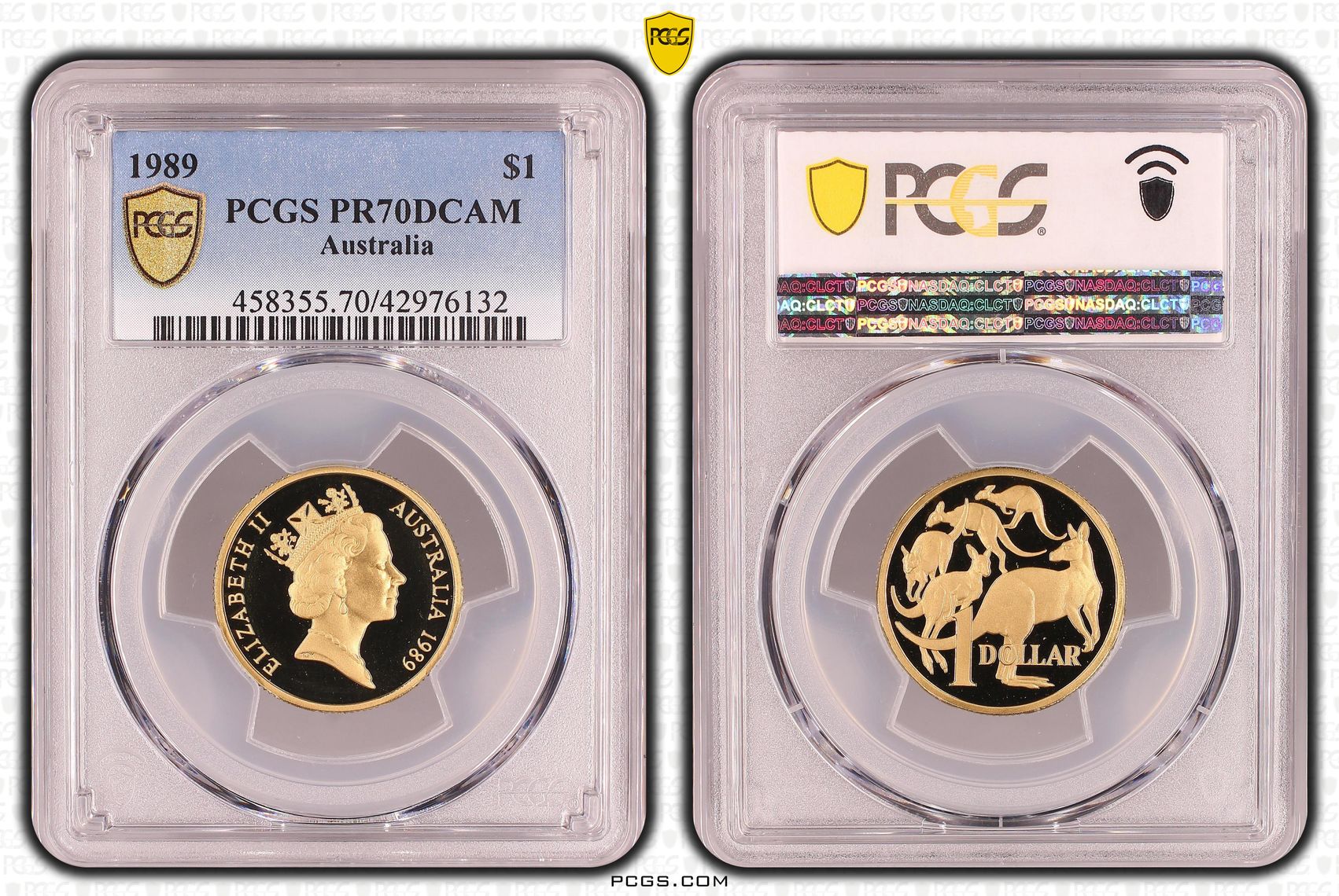 Elizabeth II, One Dollar, PR70DCAM , 1989 PCGS POP - 21/0