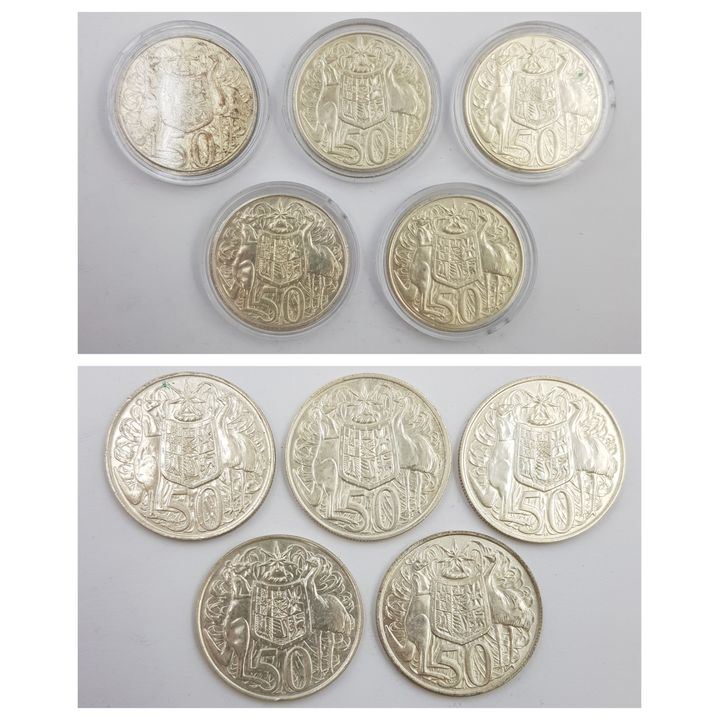 Silver Round 50c Coins (x10)