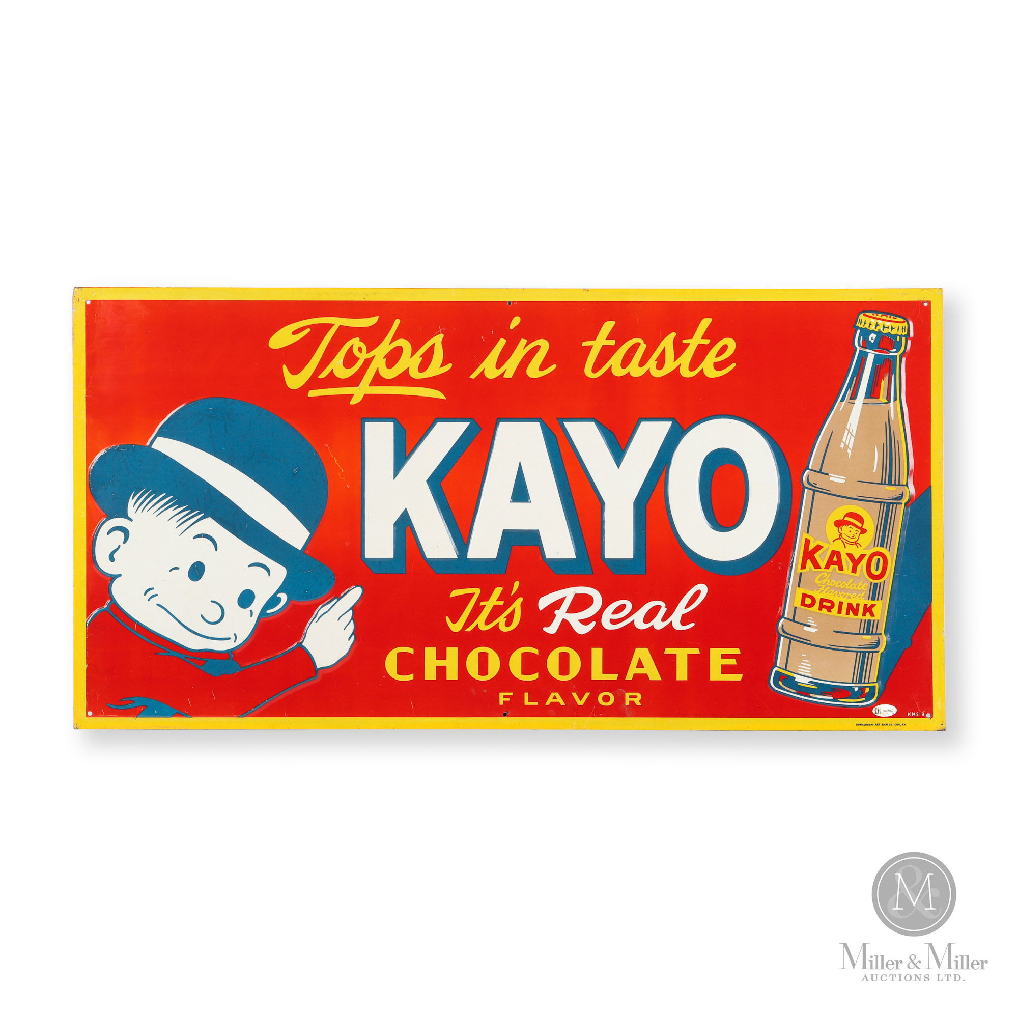 Kayo Chocolate Soda Sign | Miller & Miller Auctions Ltd
