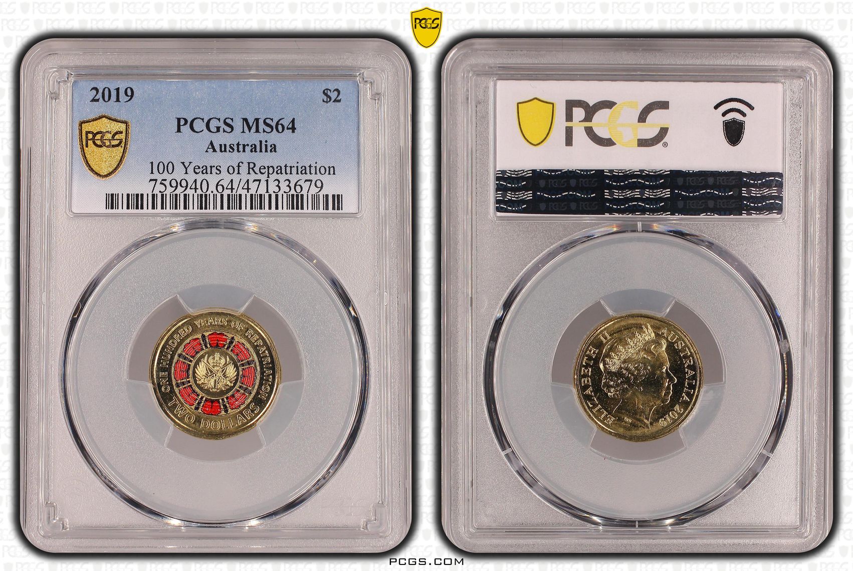 Elizabeth II, 100 Years of Repatriation, Two Dollar, 2019, PCGS MS64