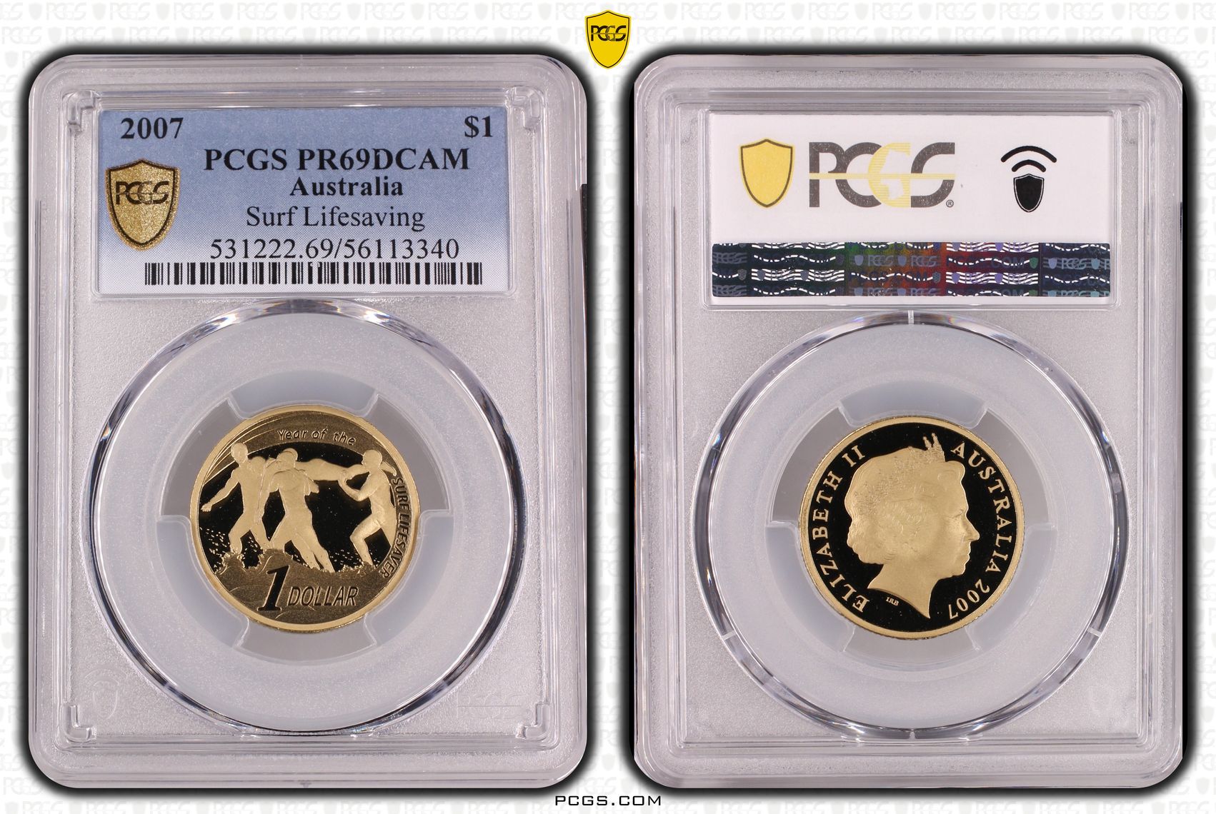 Surf Lifesaving, One Dollar, 2007, PR69DCAM