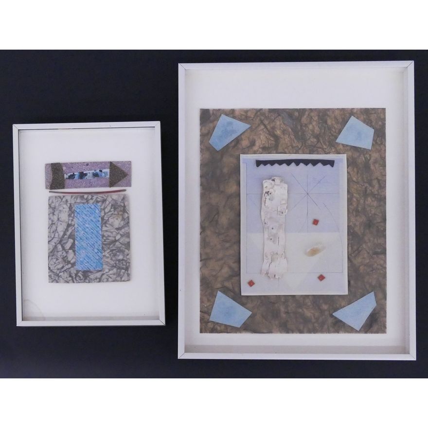 2pc Hollie Ambrose Modern Collage Artworks