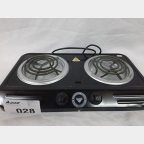 DIAMOND - DOUBLE ELECTRIC SPIRAL HOTPLATE STOVE - BLACK -