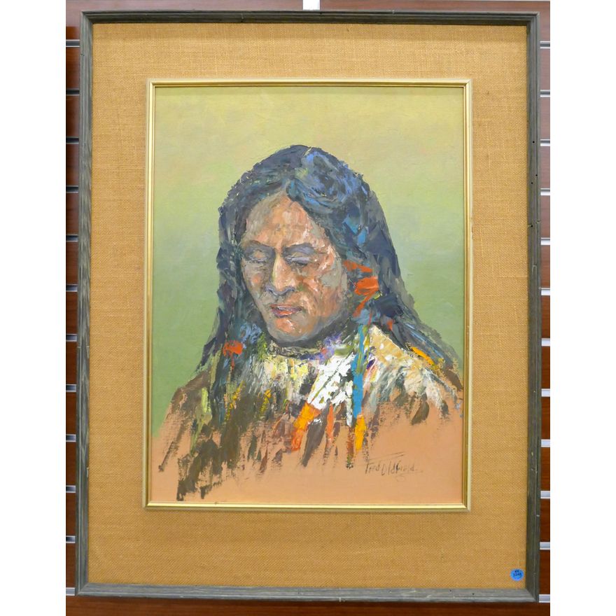 Fred Oldfield (1918-2017 Washington) ''Indian Maiden'' Oil