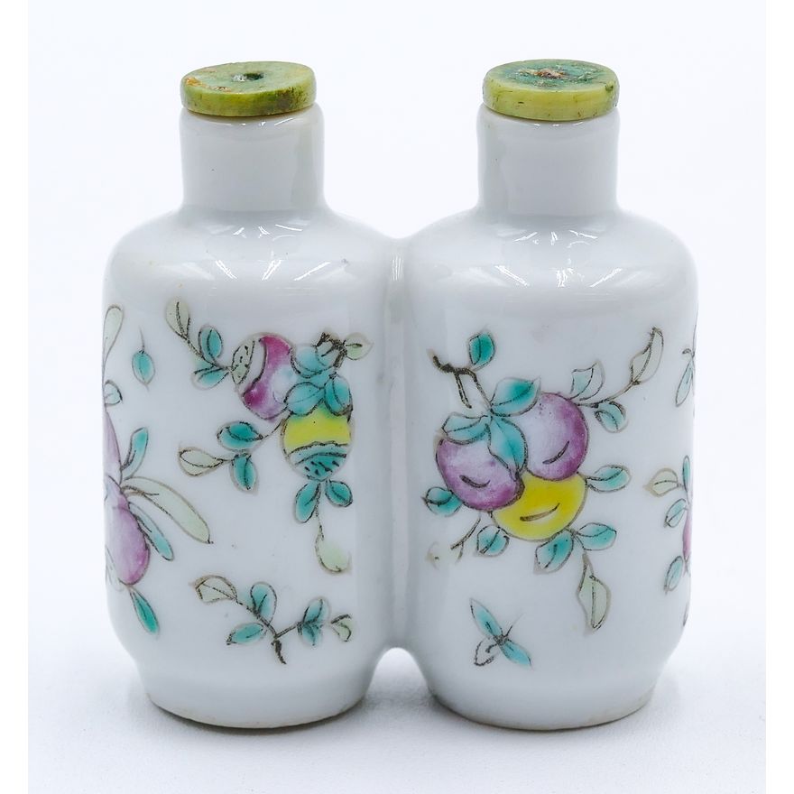 Old Chinese Porcelain Double Snuff Bottle 2''