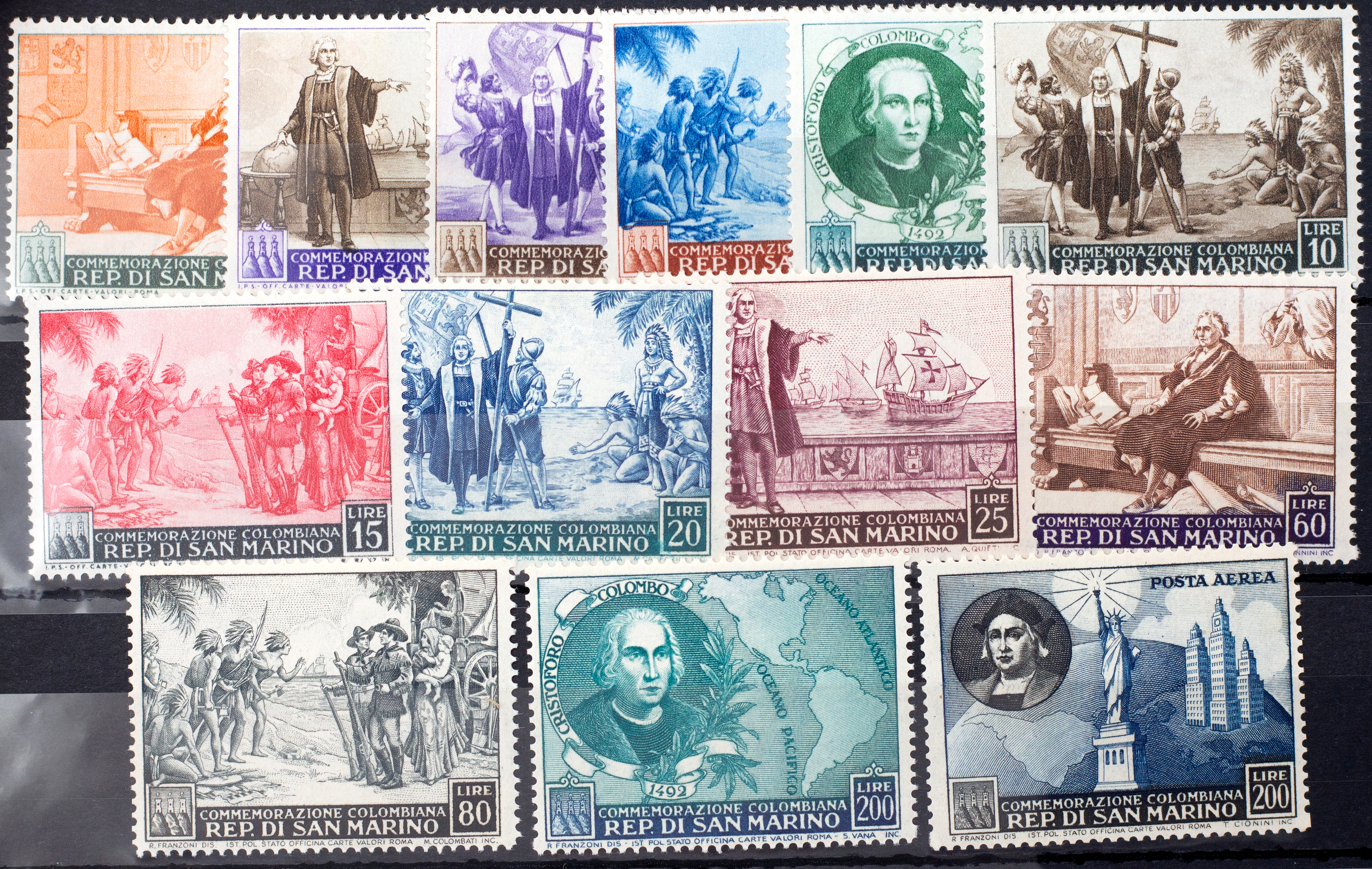 161 · San Marino, Columbus, 1952, Good