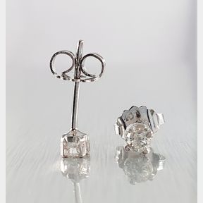 9CTWHITE GOLD EARRINGS WITH EST 0.220CT DIAMONDS - 51929/3577