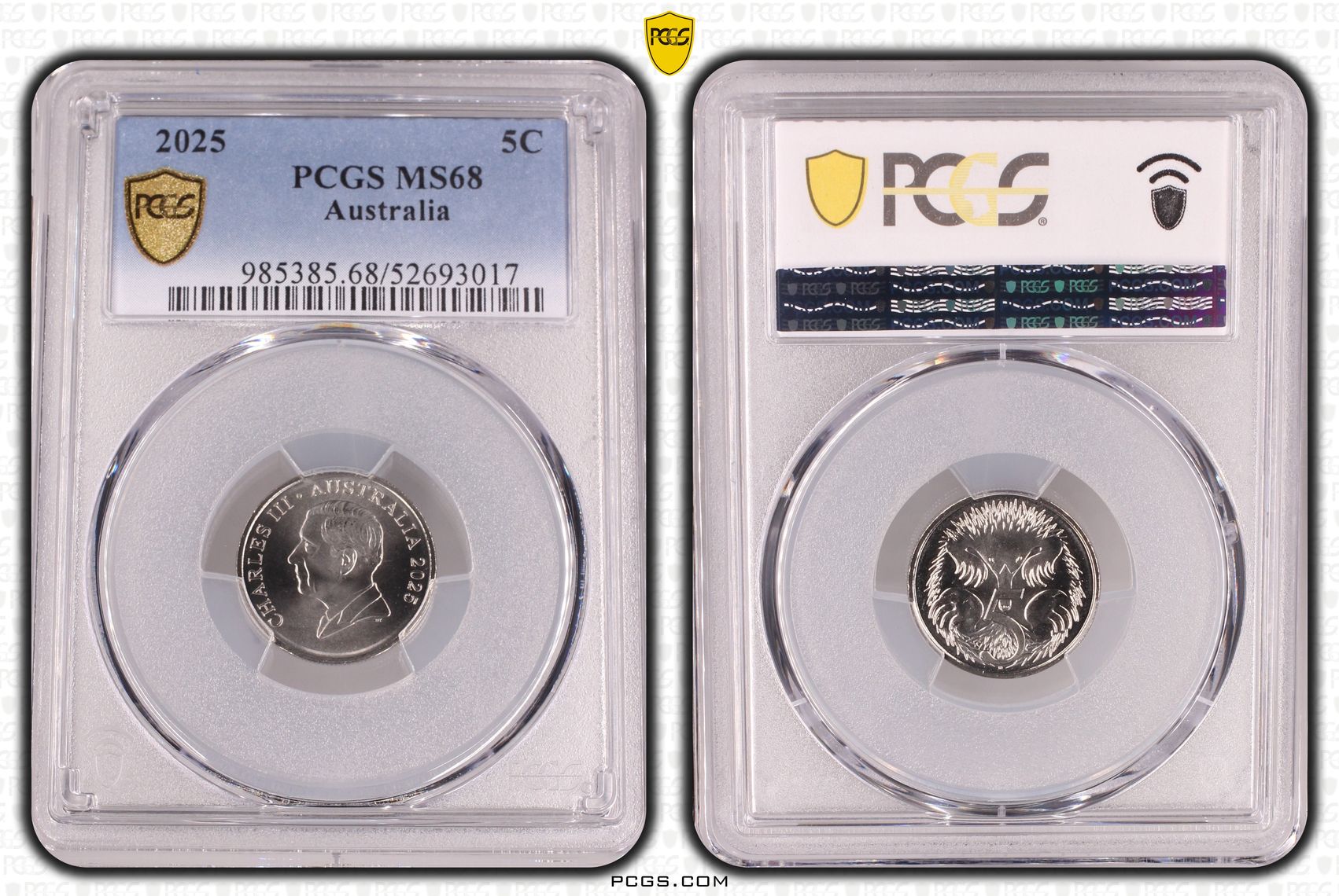 Five Cent, 2025, PCGS MS68