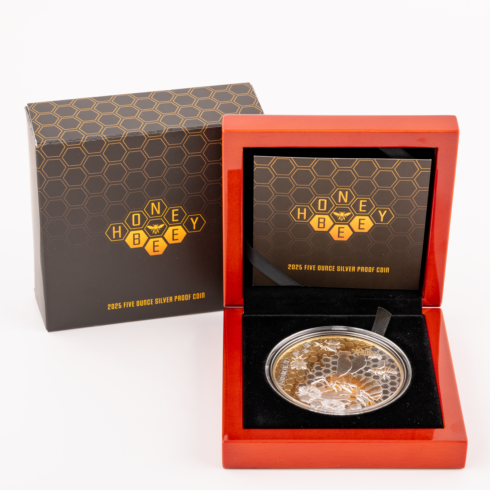 Niue, Charles III, Honey Bee 5oz Proof Coin, Ten Dollars, 2025, UNC