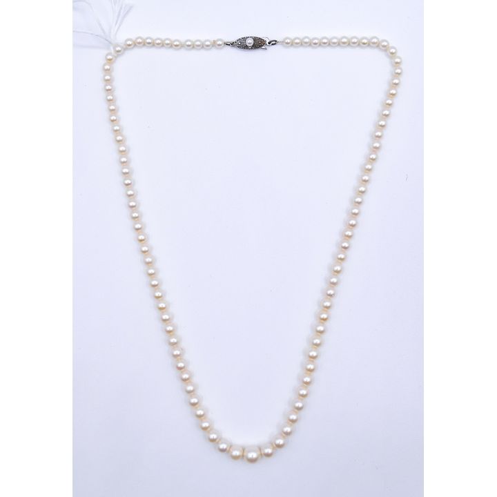 Vintage Mikimoto 4-7mm Pearl Necklace 18'' in Original Box