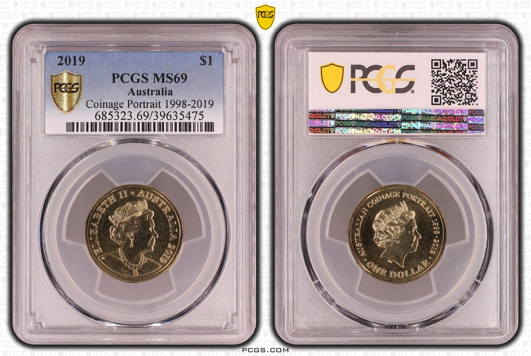 Elizabeth II, One Dollar, 2019, MS69