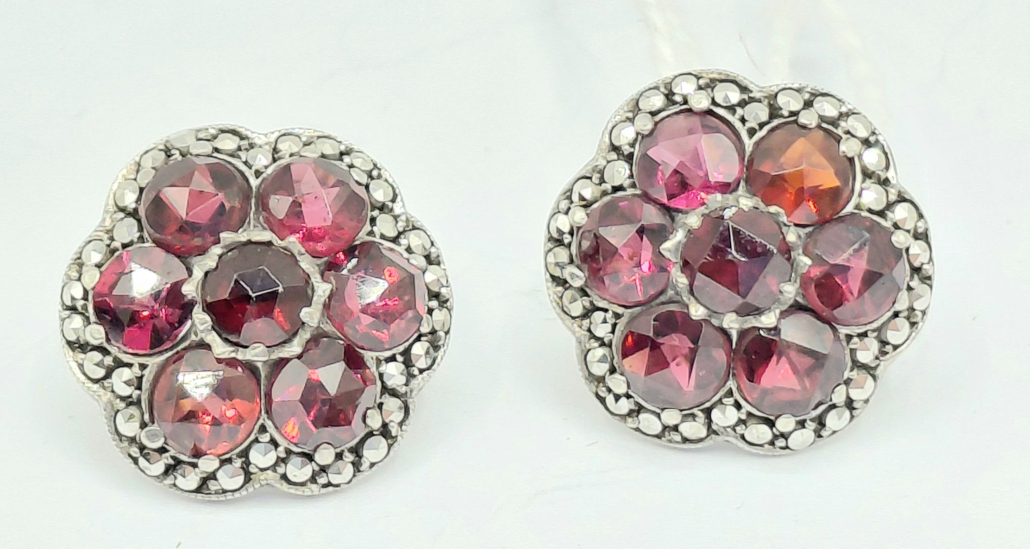 Sterling Silver Garnet Earrings