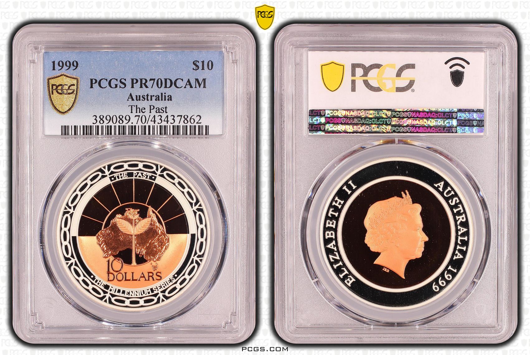 Elizabeth II, Silver, The Past, Ten Dollar, PR70DCAM , 1999 PCGS POP - 19/0