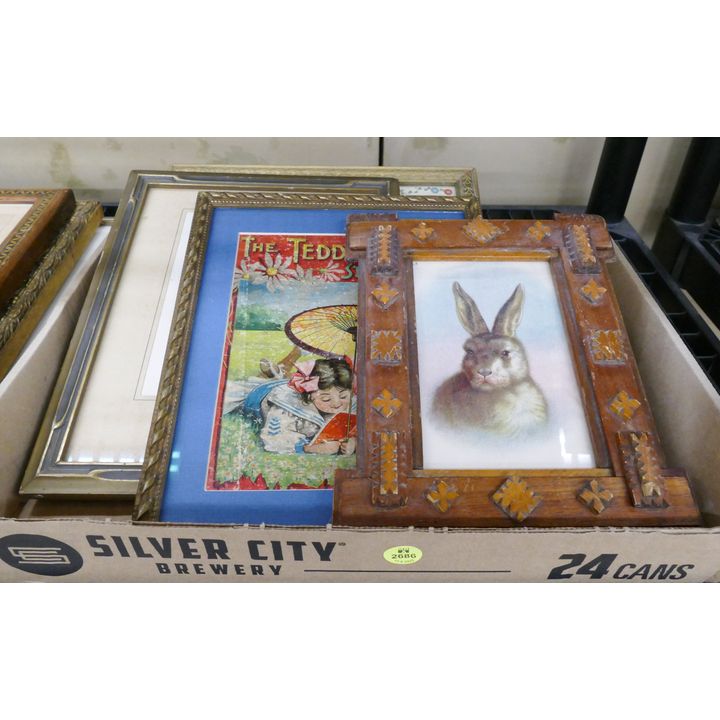 Box 4pc Antique Framed Childs Prints