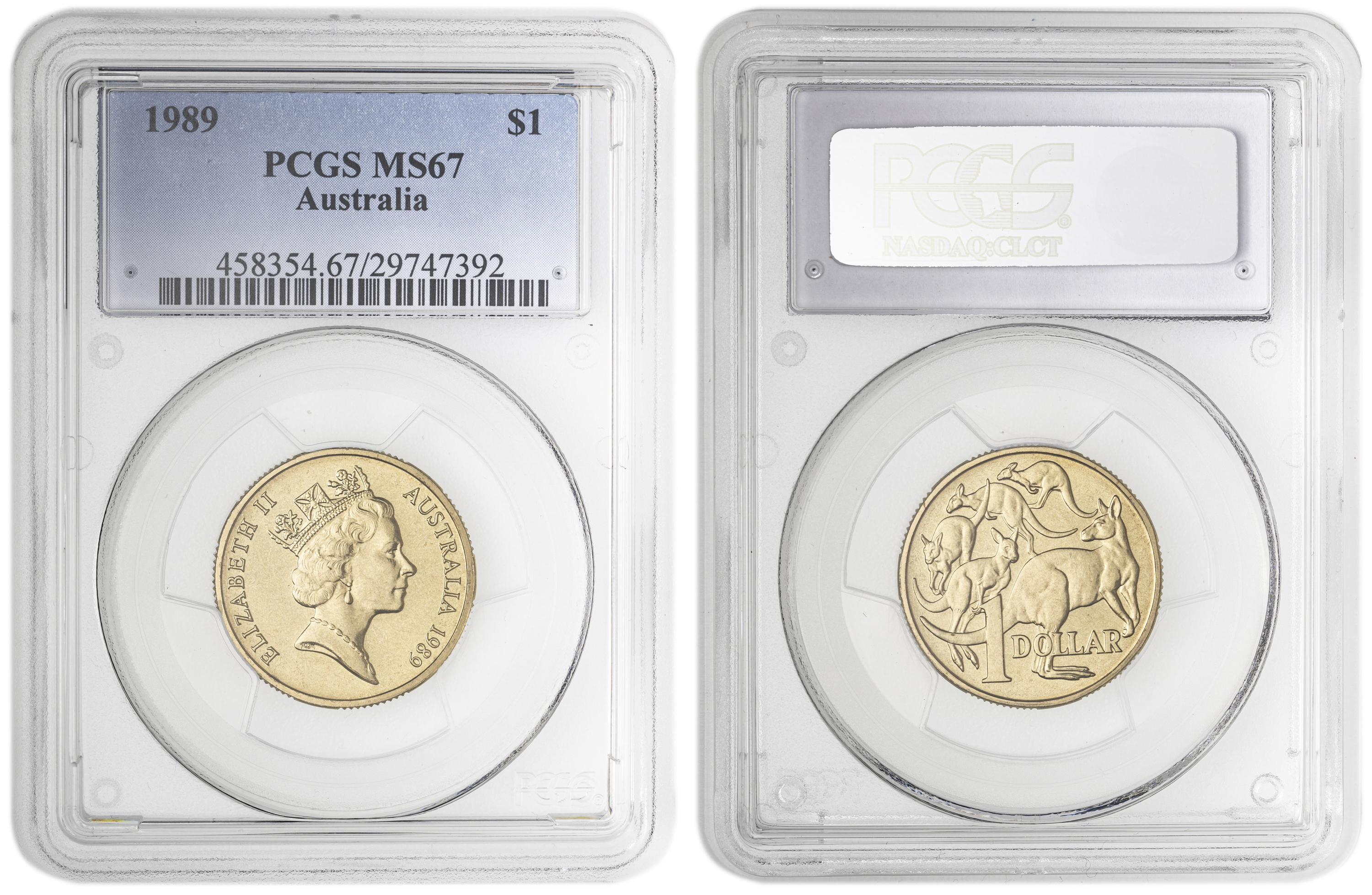 , One Dollar, 1989, PCGS MS67