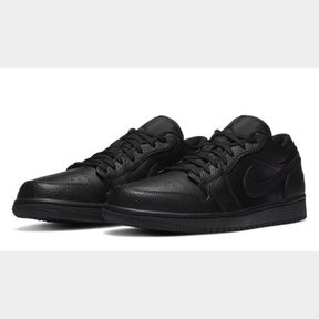 Air Jordan 1 Low Triple Black Tumbled UK10.5 - 51221/926