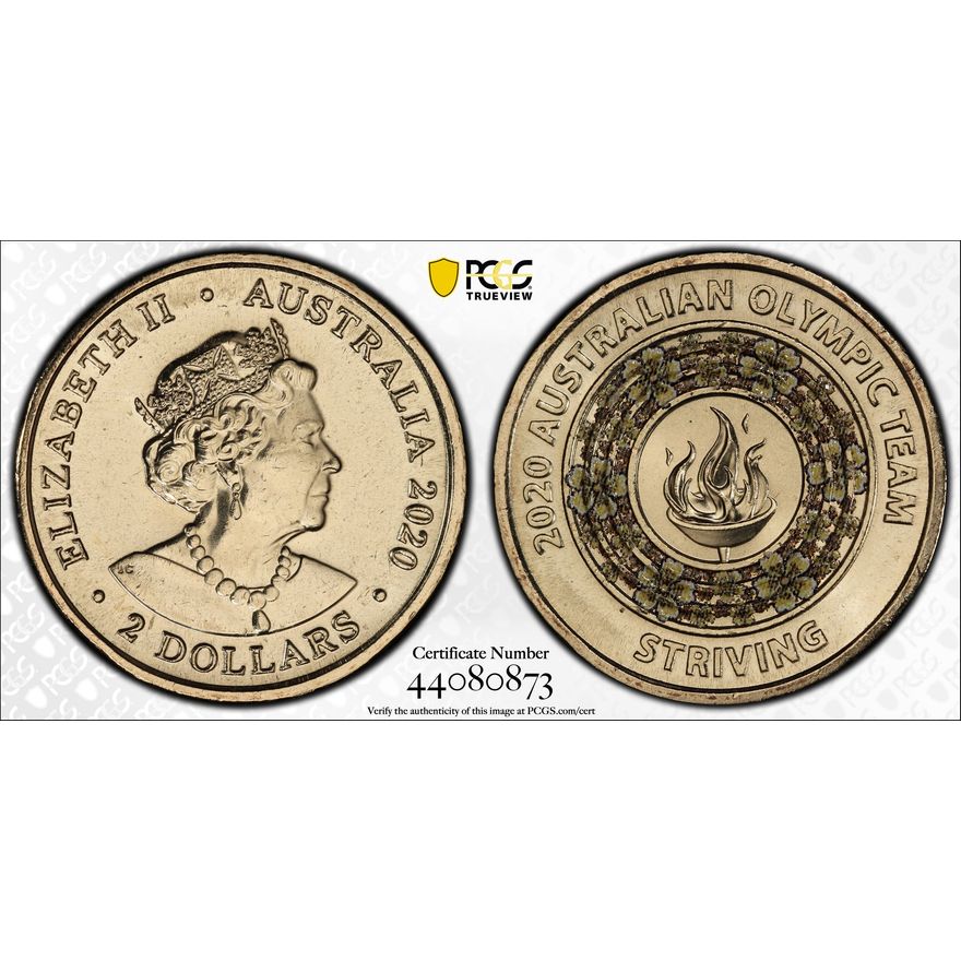 Olympic Team - Striving, Two Dollar, 2020, PCGS MS67