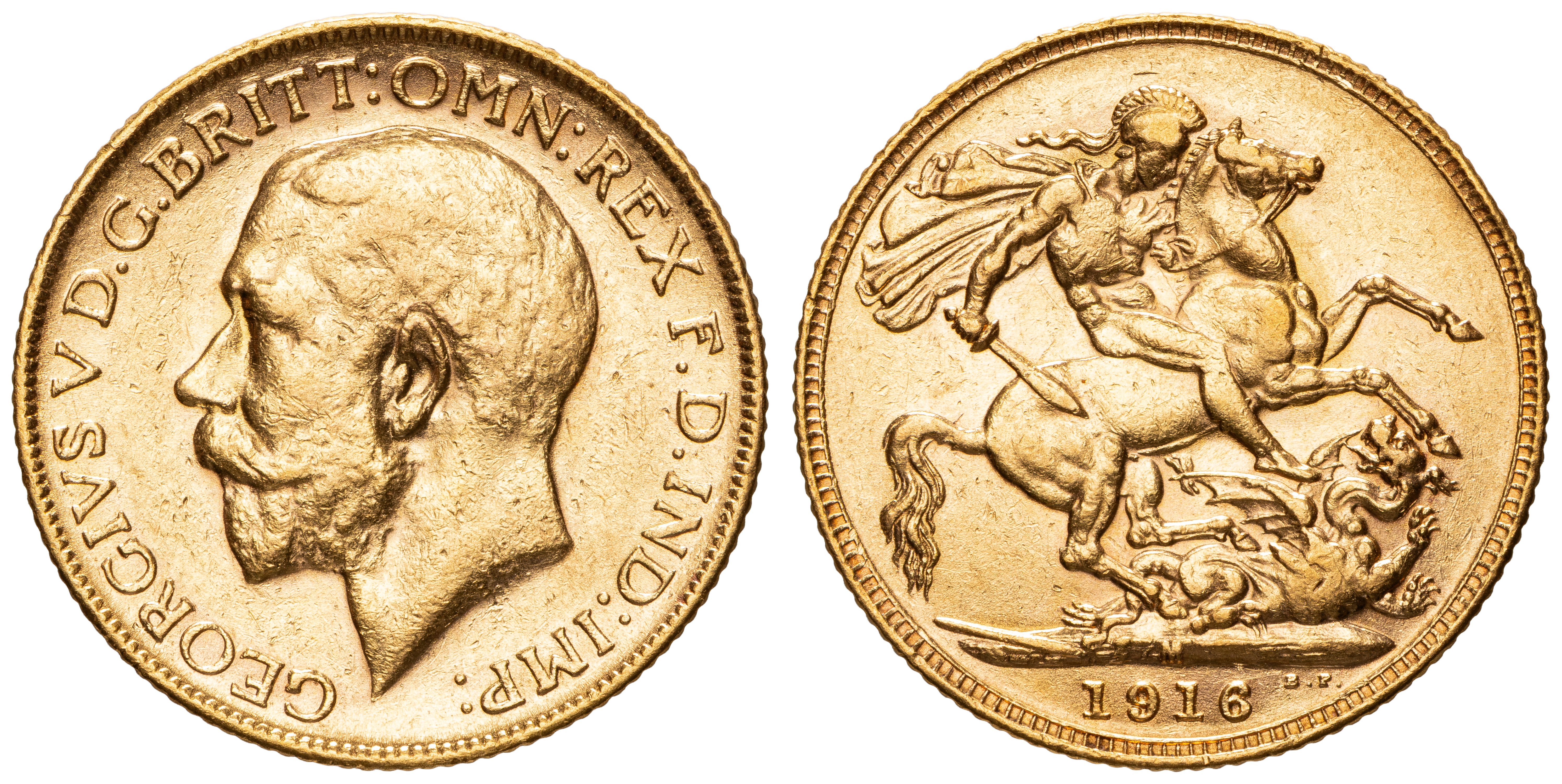 George V, Sovereign, 1916-M, EF