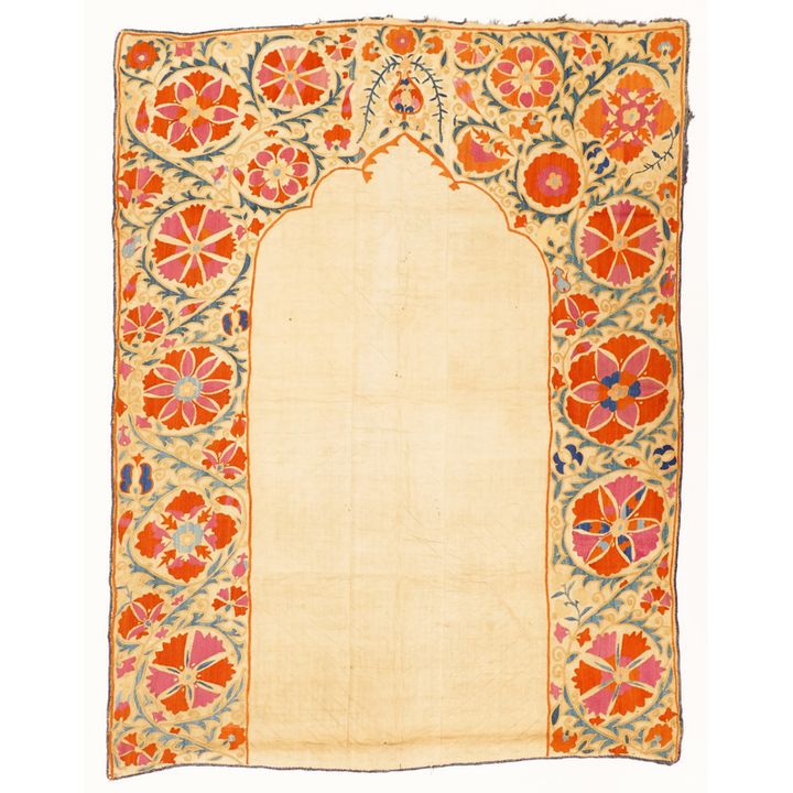 Antique Suzani Uzbekistan Prayer Embroidery