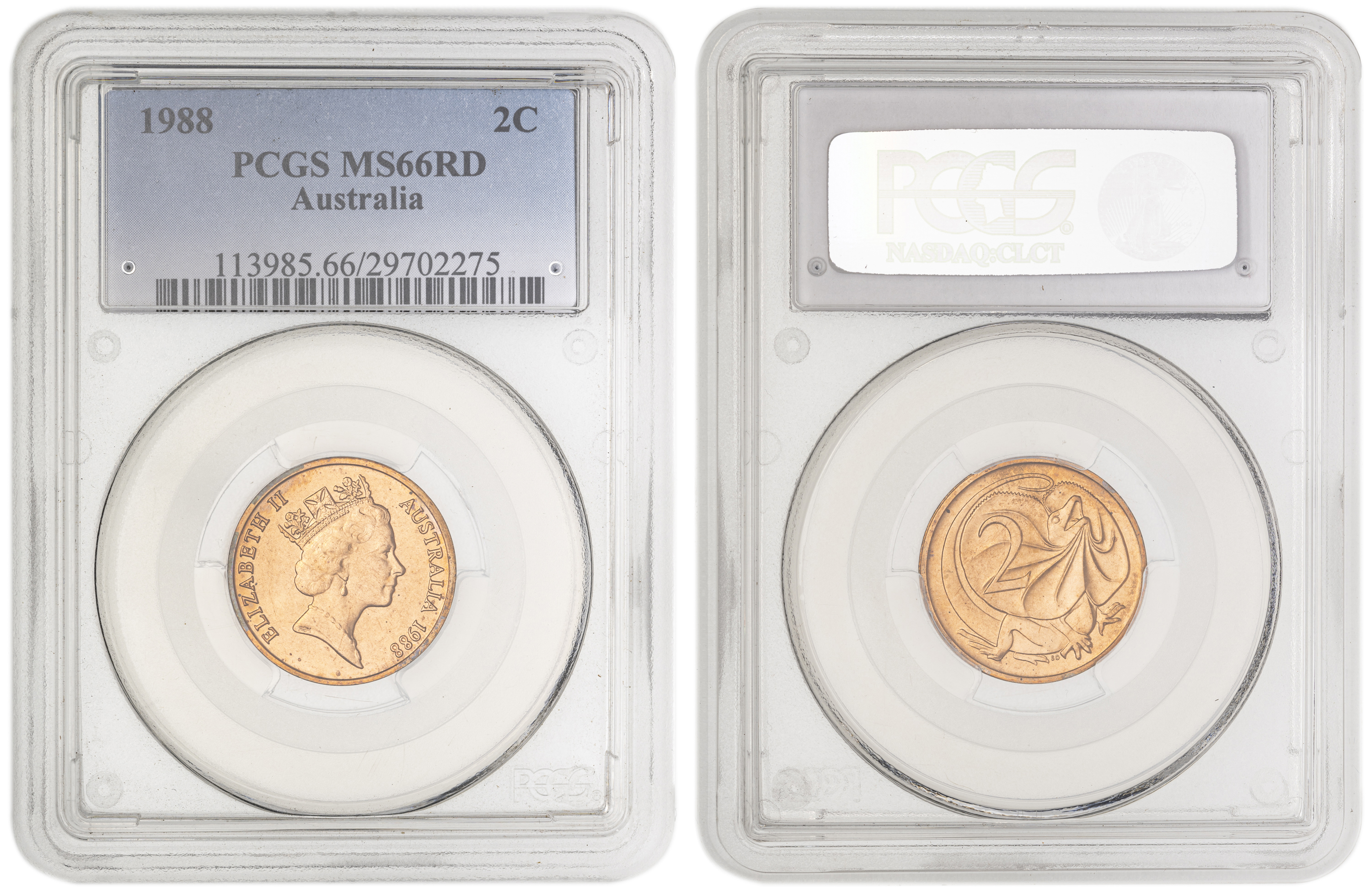 , Two Cent, 1988, PCGS MS66RD