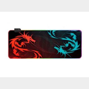 RGB COLORFUL GAMING MOUSE PAD - EXTRA LARGE - RED BLUE DRAGONS -