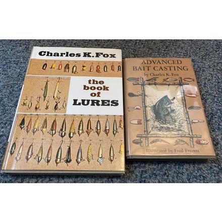 2 RARE Charles K. Fox Books LURES & BAIT CASTING