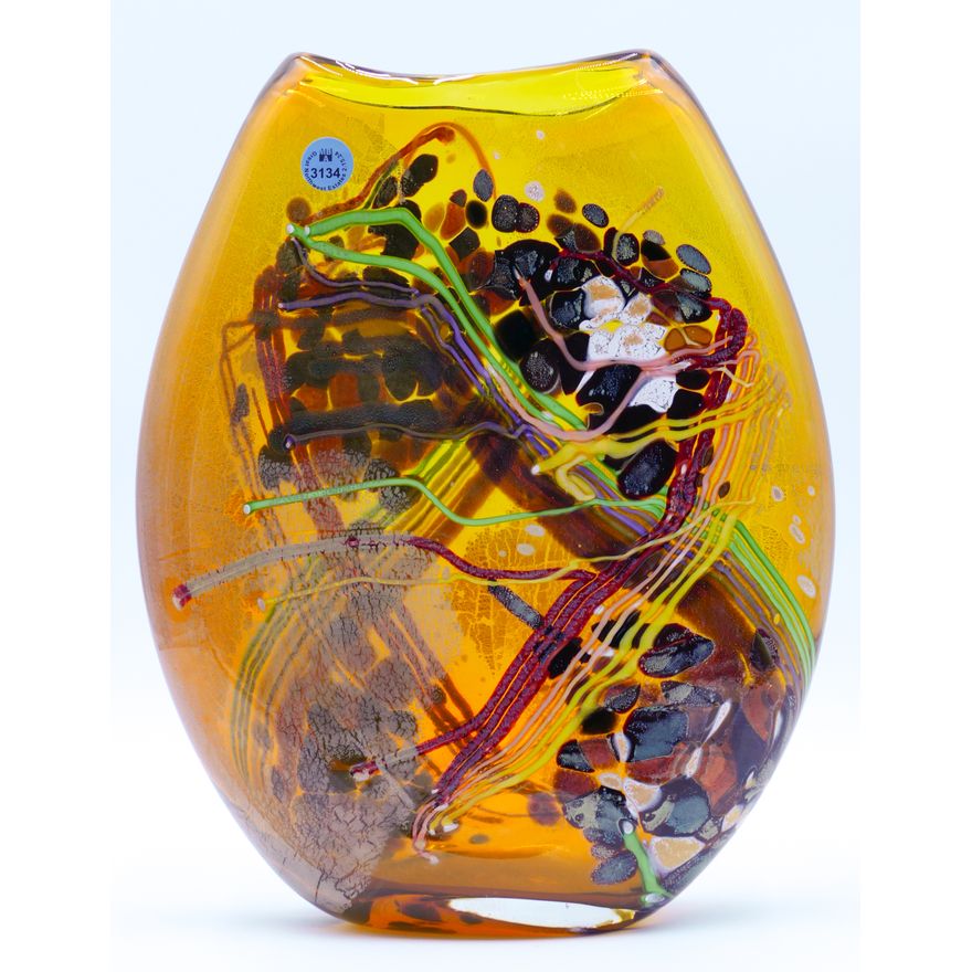 Dan Bergsma Large Studio Glass Vase 12.5''x10''