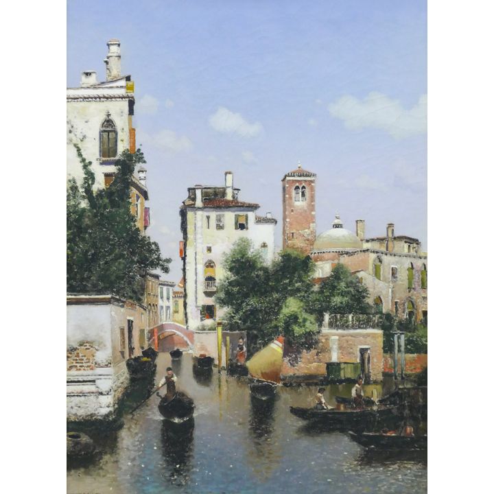 Henry Pember Smith ''Venetian Canal Scene'' Oil