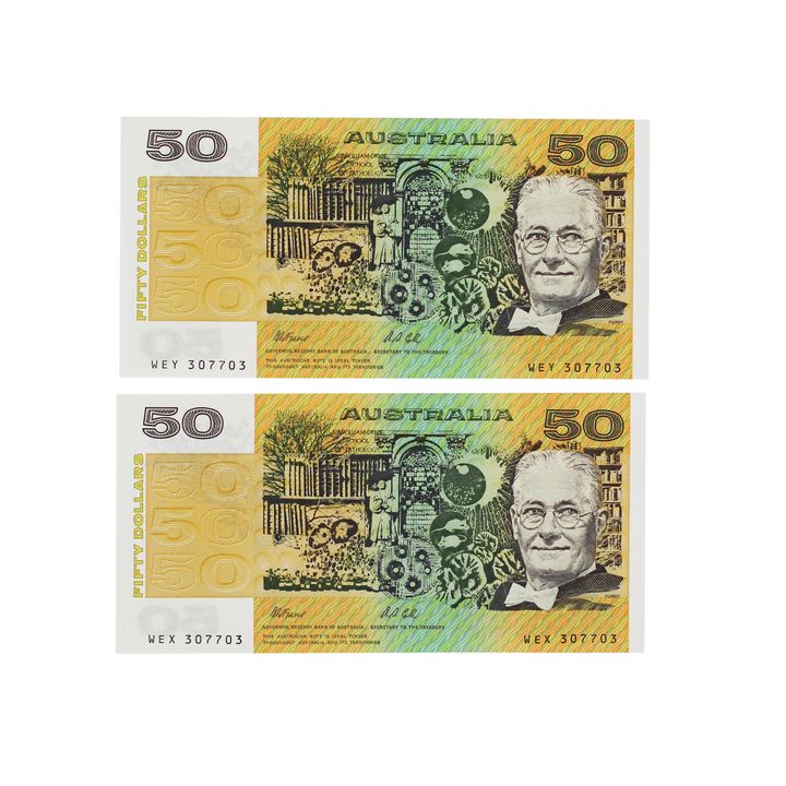 Fraser/Cole, Fifty Dollars, 1991, UNC