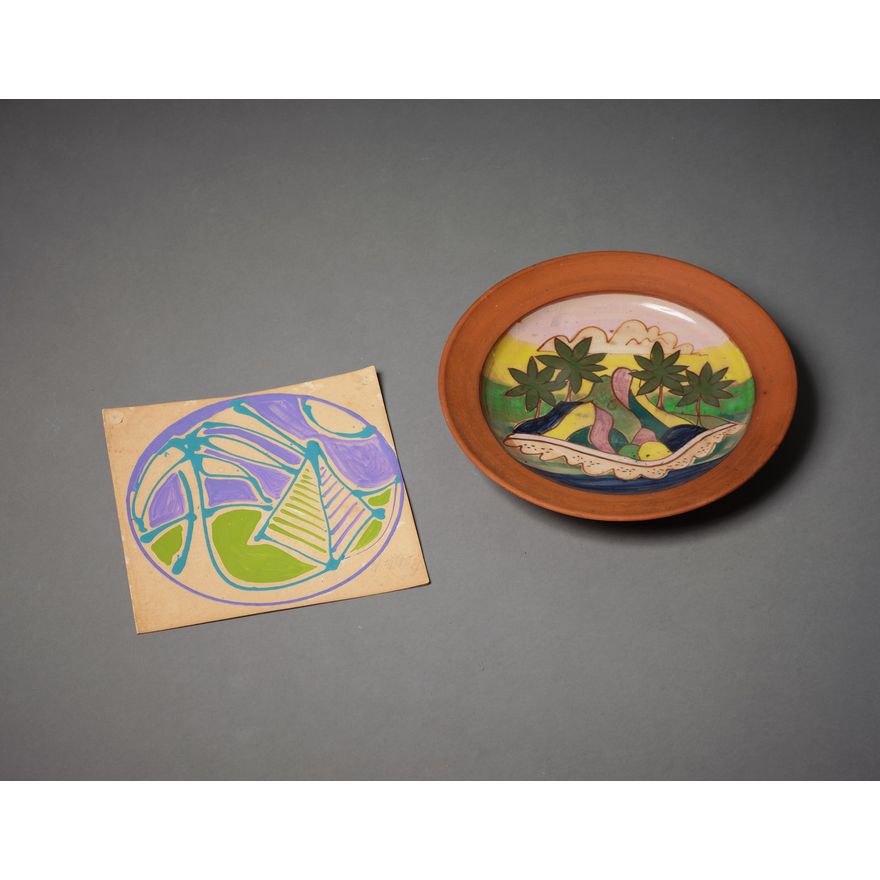 Warren Tippett - Early painted dish