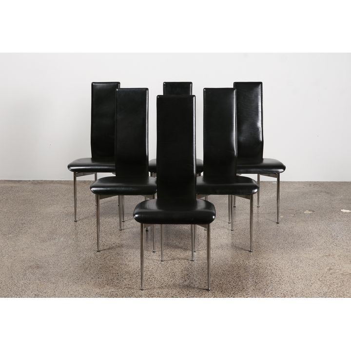 Giancarlo Vegni and Gianfranco Gualterotti for Fasem, Italy - A set of six dining chairs, circa 1980