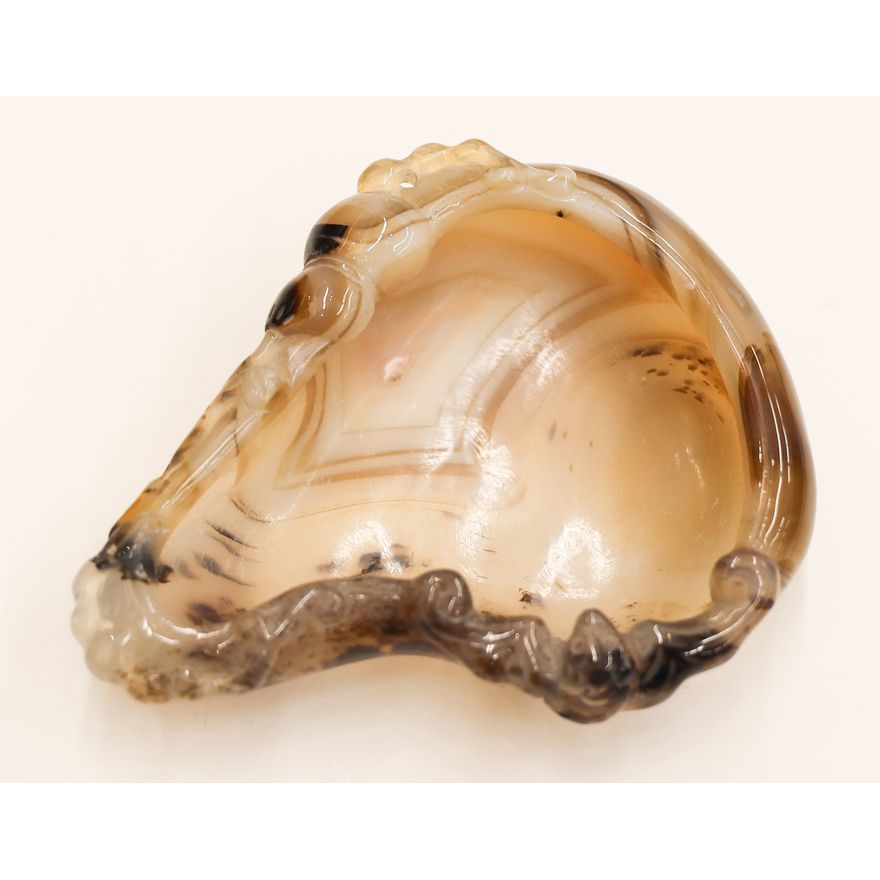 Chinese Agate Bat and Gourd Brush Washer